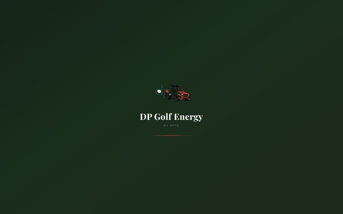 DP Golf Energy product catalog