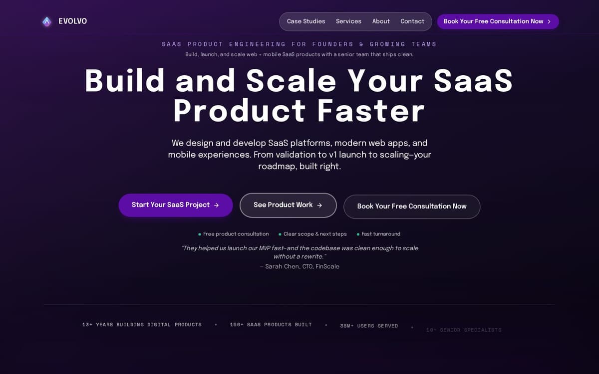 Evolvo SaaS product development