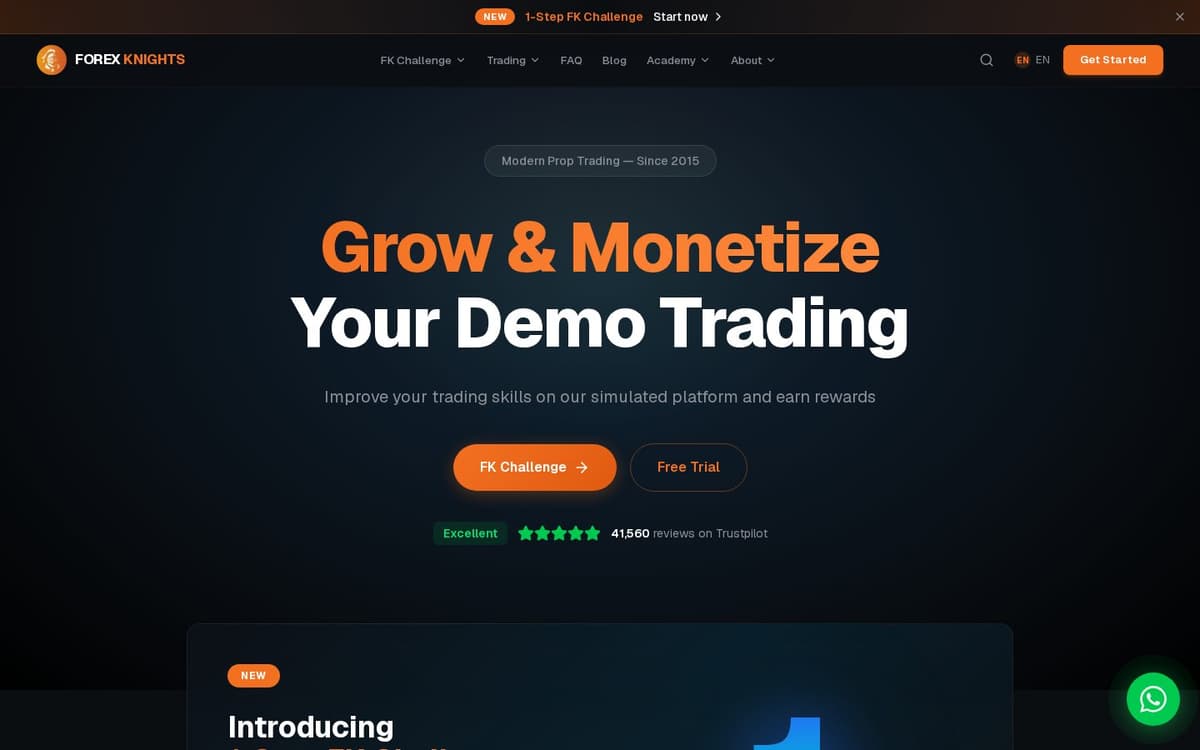 Forex Knights prop trading hero