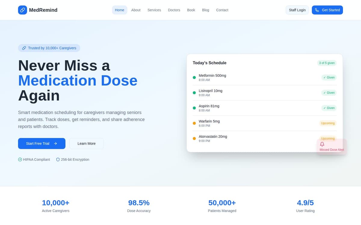 MedRemind medication scheduler