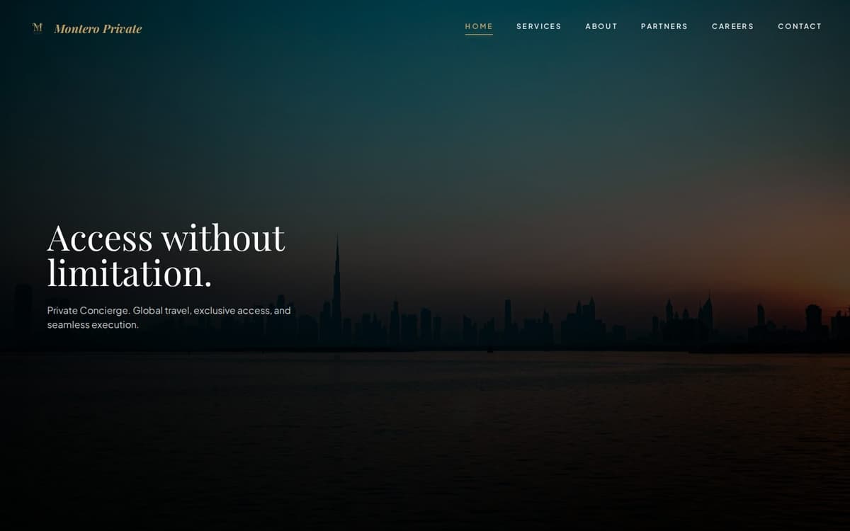 Montero Private luxury travel concierge