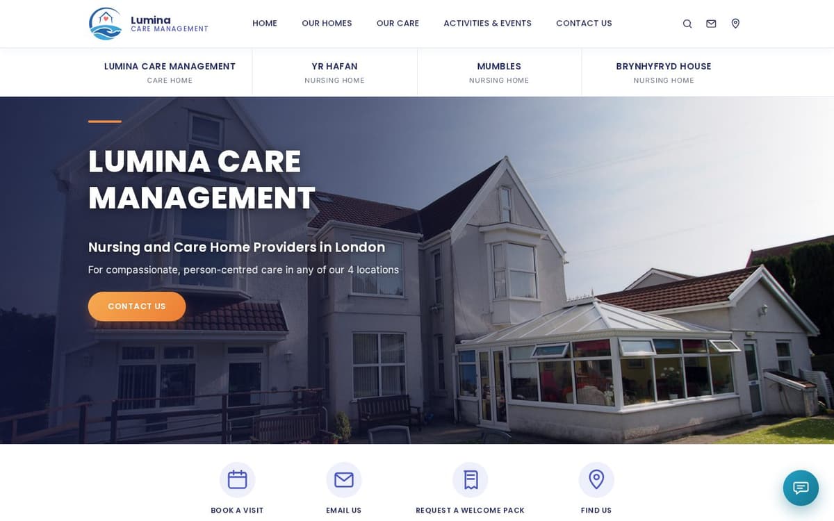 Lumina Care management homepage