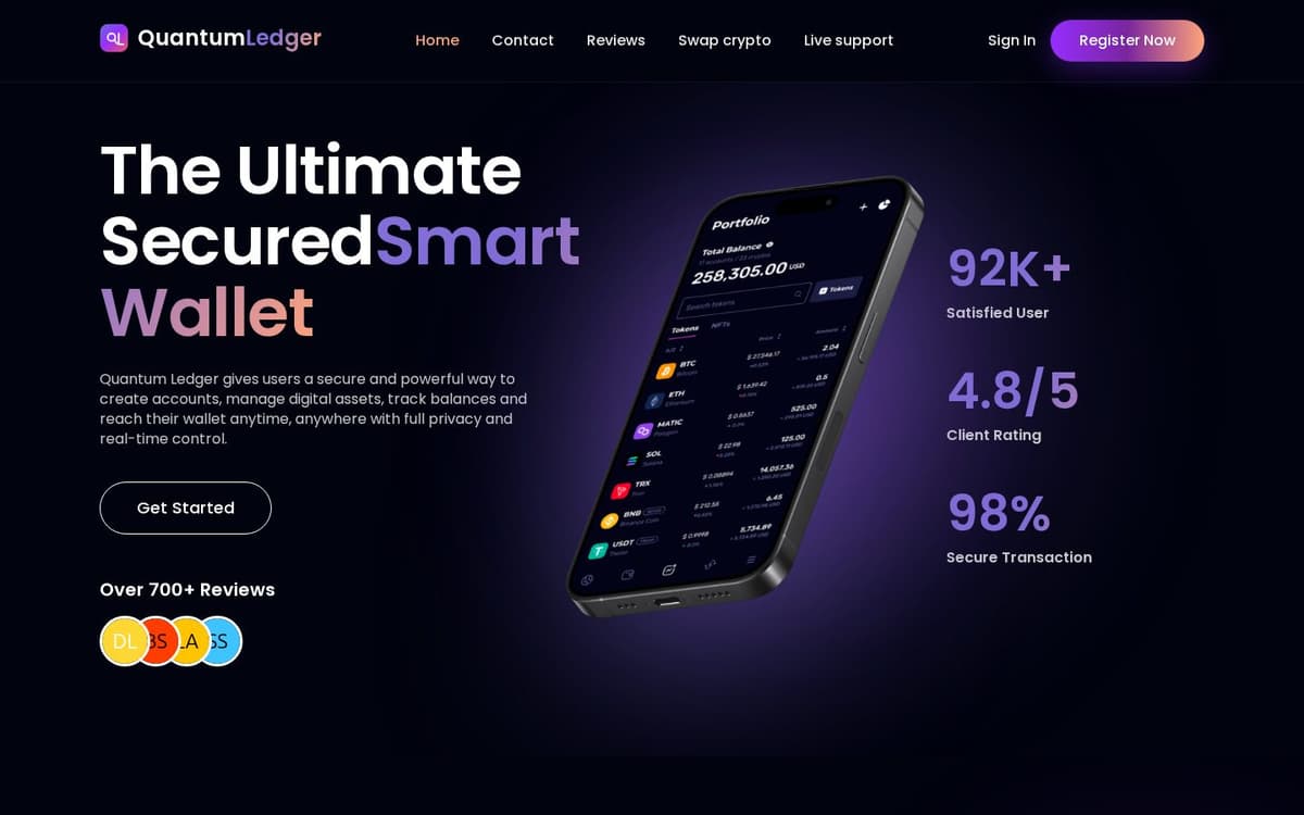 Quantum Ledger smart wallet hero