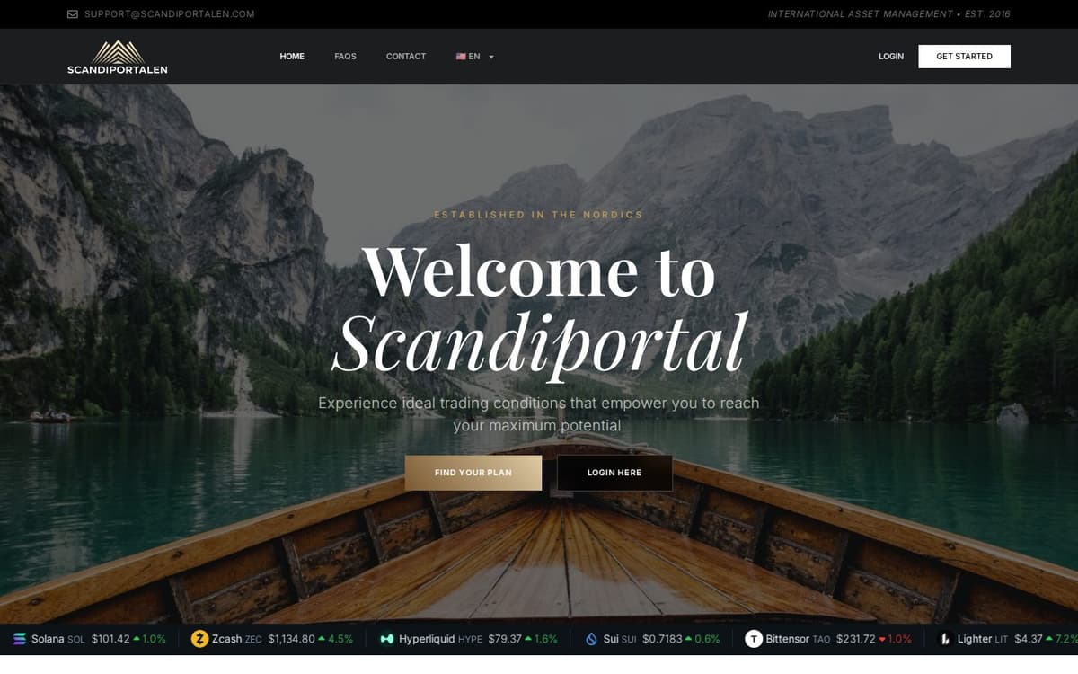 Scandiportalen homepage