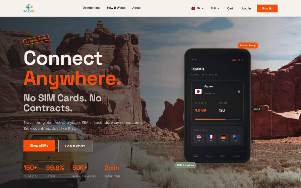 ROAMR eSIM travel product