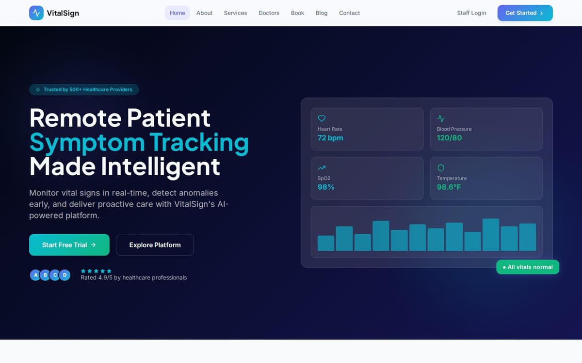 VitalSign remote patient tracker